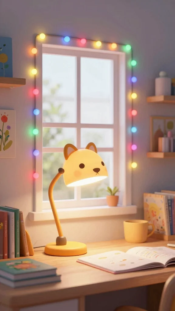 10 IKEA Study Room Ideas for Kids That Are Practical and Fun - 6. Playful Lighting 1