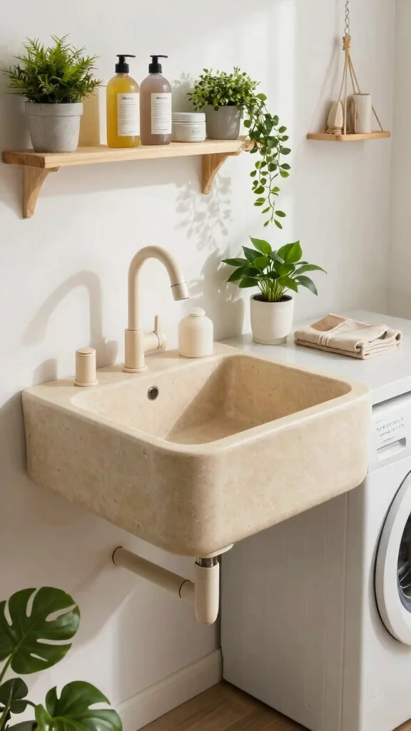10 Laundry Room Utility Sink Ideas That Balance Function and Style - 10. Eco-friendly Choices 1