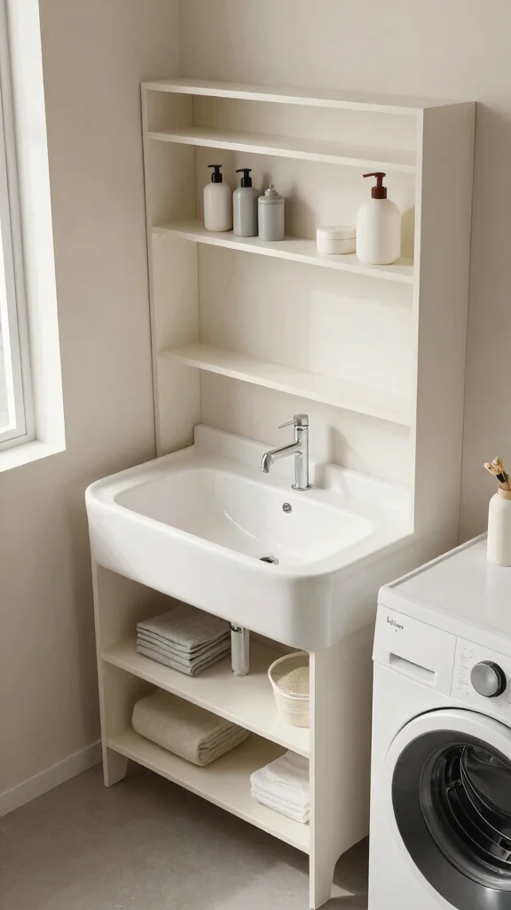 10 Laundry Room Utility Sink Ideas That Balance Function and Style - 7. Custom Built-in Sinks 1
