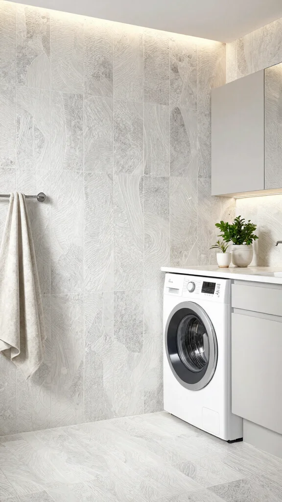 10 Laundry Room Zellige Tile Ideas for a Handcrafted, Textured Finish - 5. Textured Zellige for Depth and Dimension 1