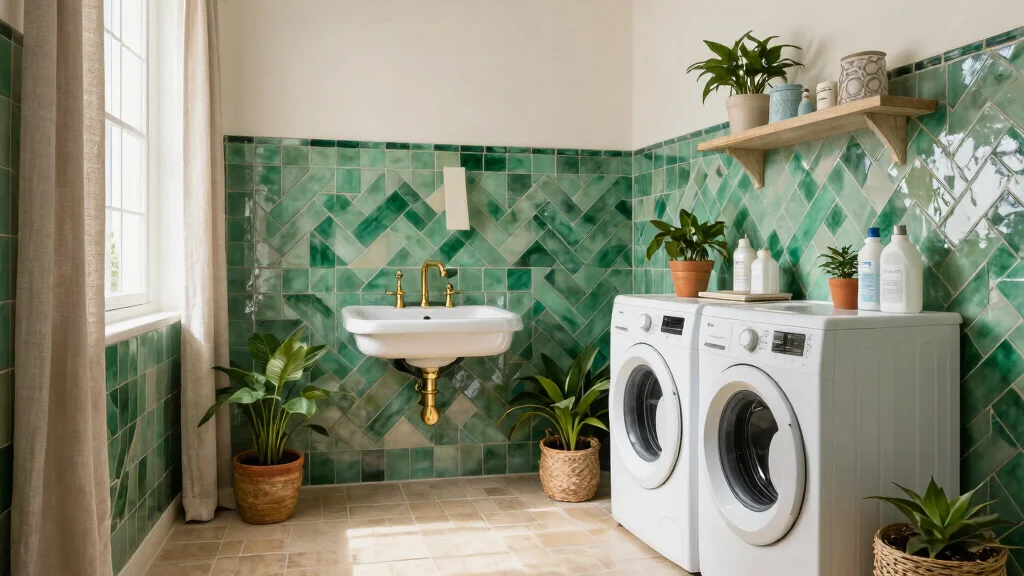 10 Laundry Room Zellige Tile Ideas for a Handcrafted, Textured Finish