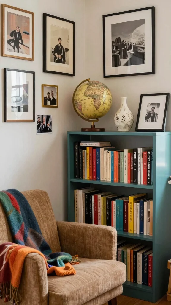 10 Mid-Century Modern Reading Room Ideas for a Timeless Look - 6. Add Personal Touches 1