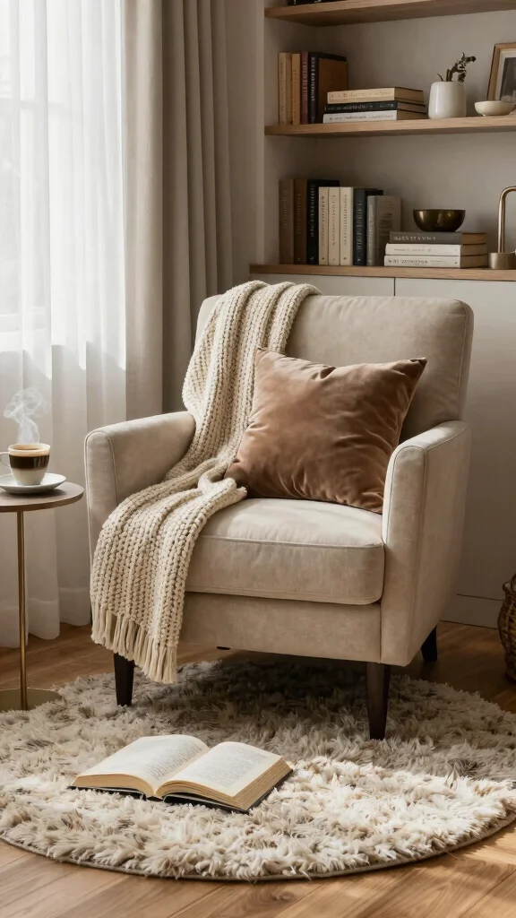 10 Quiet Luxury Reading Room Ideas for an Elevated Retreat - 1. Layered Textures 1