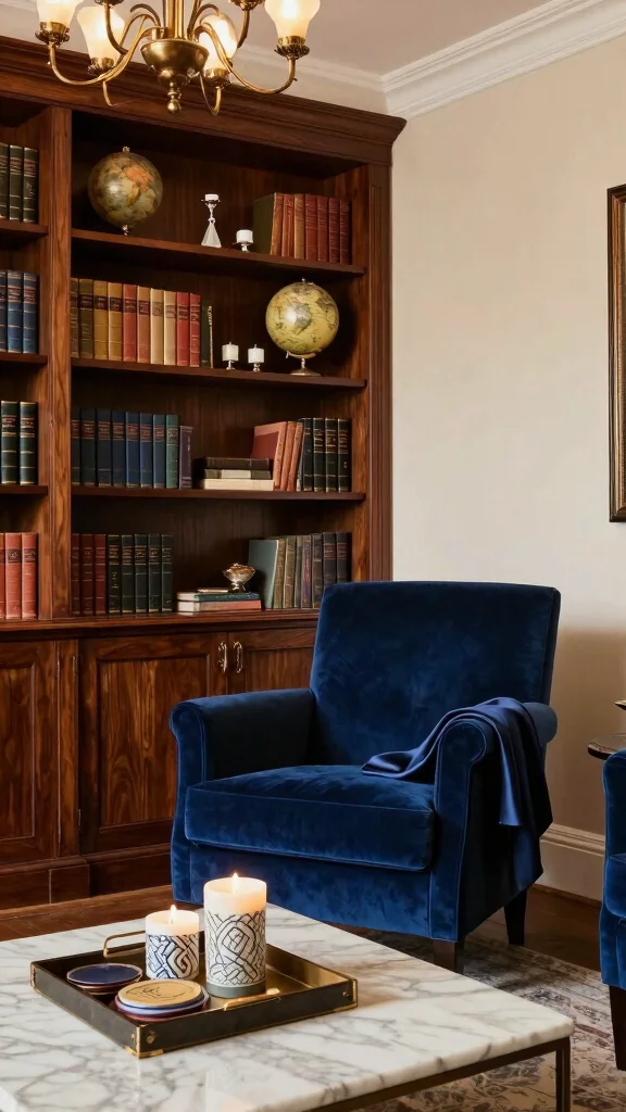 10 Quiet Luxury Reading Room Ideas for an Elevated Retreat - 9. Upscale Decor Ideas 1