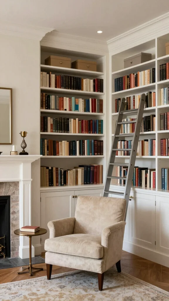 10 Reading Room With Fireplace Ideas for the Ultimate Cozy Corner - 8. Functional Library 1