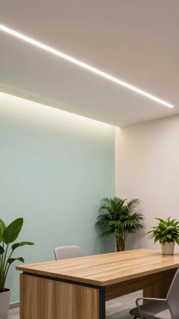 10 Study Room False Ceiling Design Ideas for a Finished Look - 1. Linear LED Lighting 1