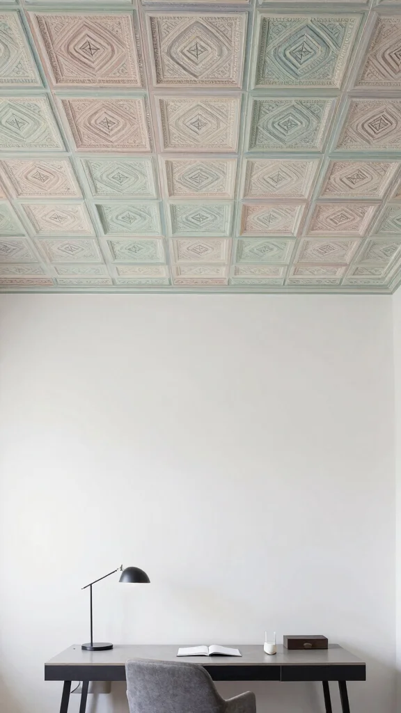 10 Study Room False Ceiling Design Ideas for a Finished Look - 2. Geometric Patterns 1