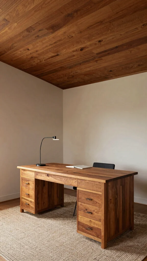 10 Study Room False Ceiling Design Ideas for a Finished Look - 4. Textured Finishes 1