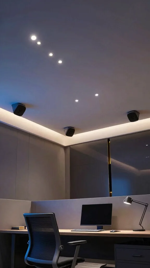 10 Study Room False Ceiling Design Ideas for a Finished Look - 9. Smart Ceiling Technology 1