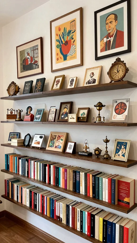 11 Dark Academia Reading Room Ideas for a Moody Scholarly Vibe - 11. Create a Display Wall 1