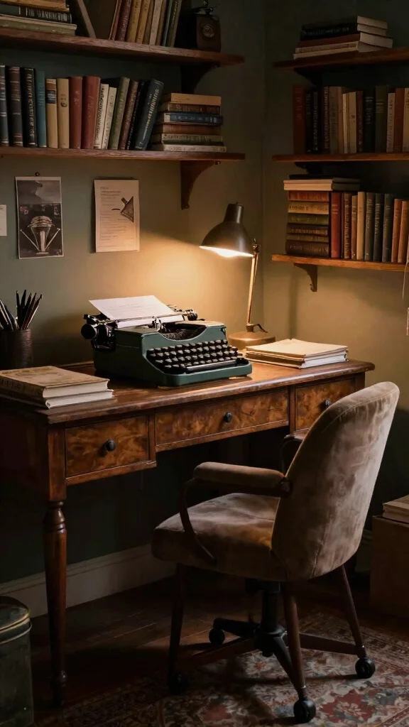 11 Dark Academia Reading Room Ideas for a Moody Scholarly Vibe - 9. Include a Writing Desk 1