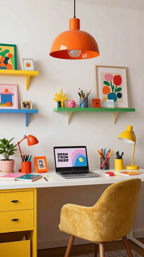 11 Hanging Light Ideas for Study Rooms That Set the Right Mood - 6. Retro Pop 1