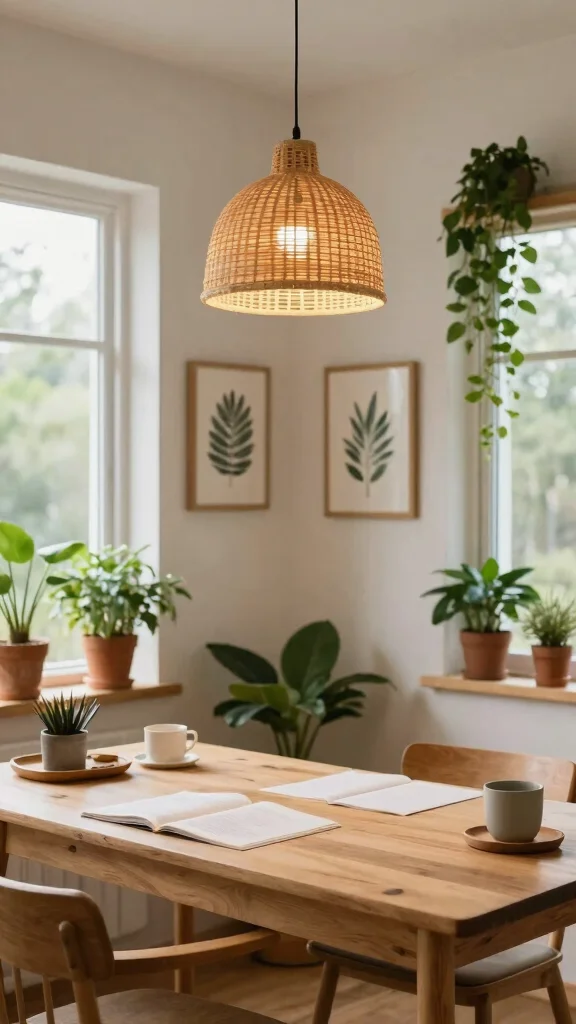 11 Hanging Light Ideas for Study Rooms That Set the Right Mood - 7. Nature-Inspired Designs 1