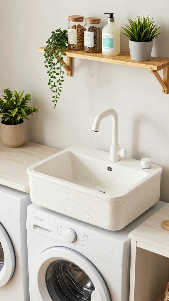 11 Laundry Room Sink Ideas for a More Functional Washing Space - 4. Eco-Friendly Materials 1