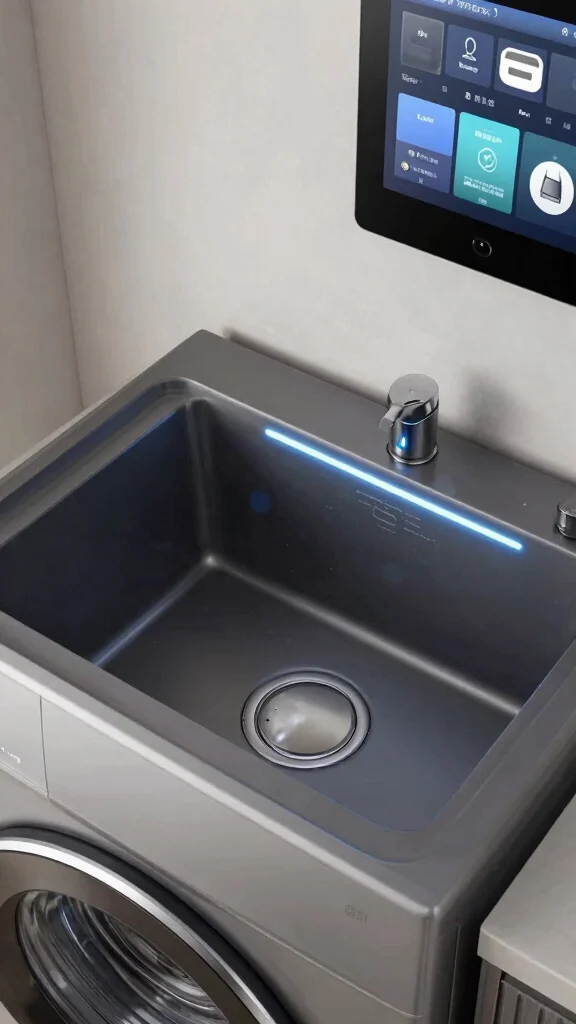 11 Laundry Room Sink Ideas for a More Functional Washing Space - 7. Smart Sink Technology 1