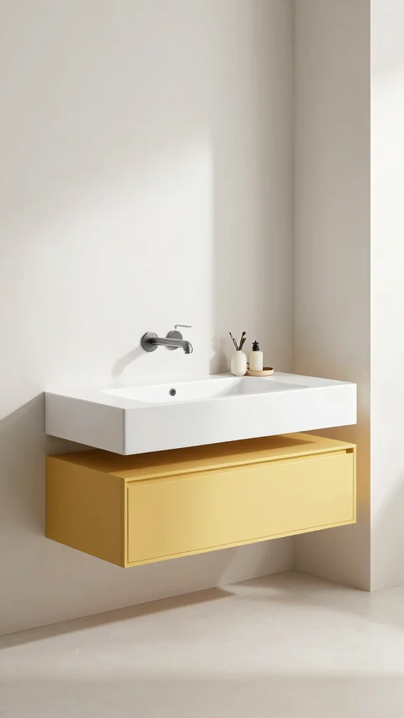 11 Laundry Room Sink Ideas for a More Functional Washing Space - 9. Floating Sink Designs 1