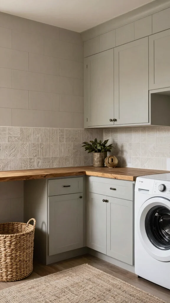 11 Laundry Room Trends in 2026 Worth Planning Your Next Renovation Around - 9. Textured Finishes 1