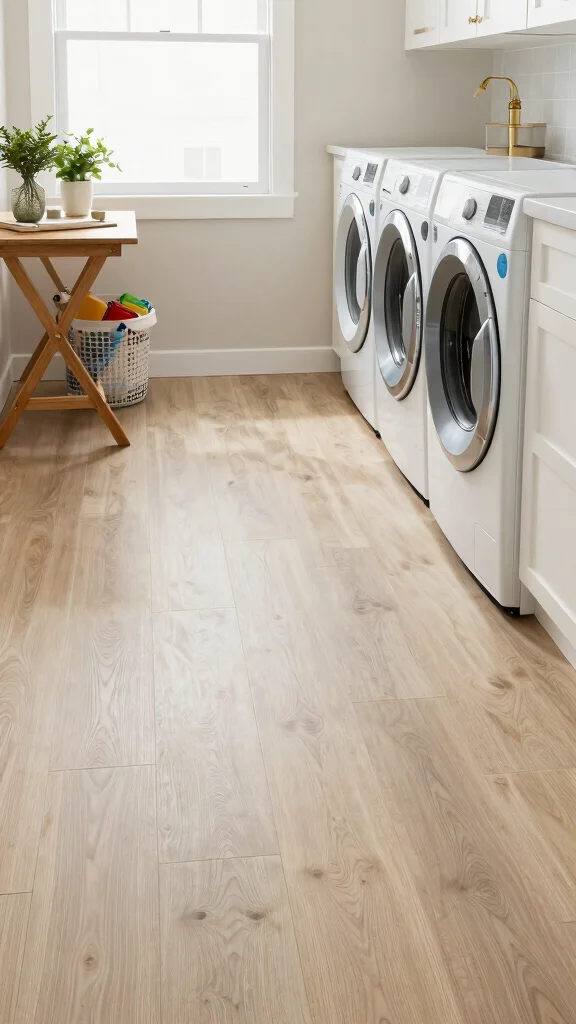 11 Laundry Room Vinyl Flooring Ideas That Are Durable and Stylish - 11. Seamless Vinyl Sheets 1