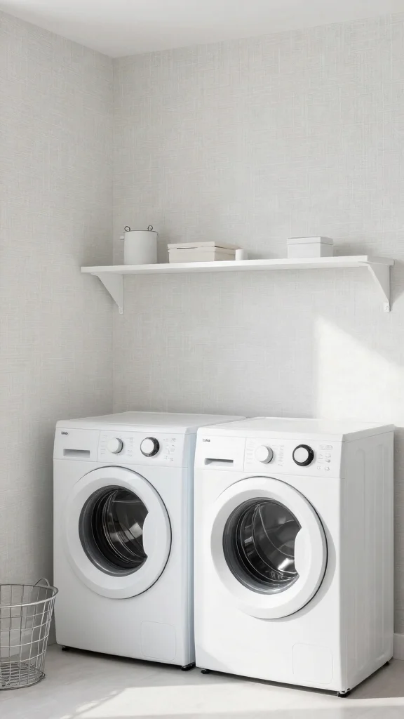 11 Laundry Room Wallpaper Ideas That Turn a Chore Room Into a Gem - 10. Modern Minimalism 1