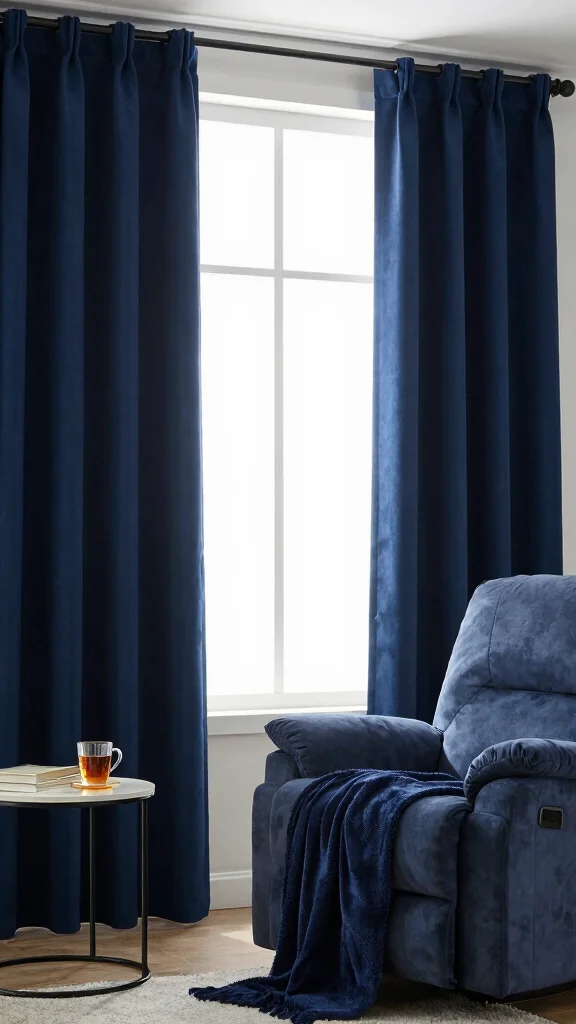 11 Reading Room Curtain Ideas That Set the Mood and Block Light - 8. Blackout Curtains: Ultimate Light Control 1