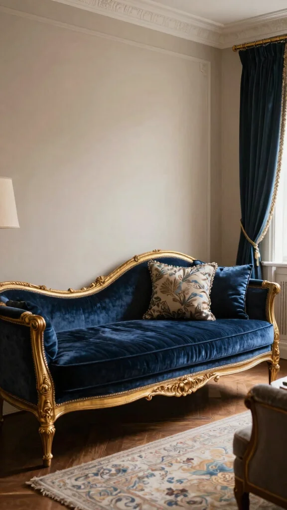 11 Reading Room Daybed Ideas for a Space That Does Double Duty - 7. Vintage Glam Daybed 1