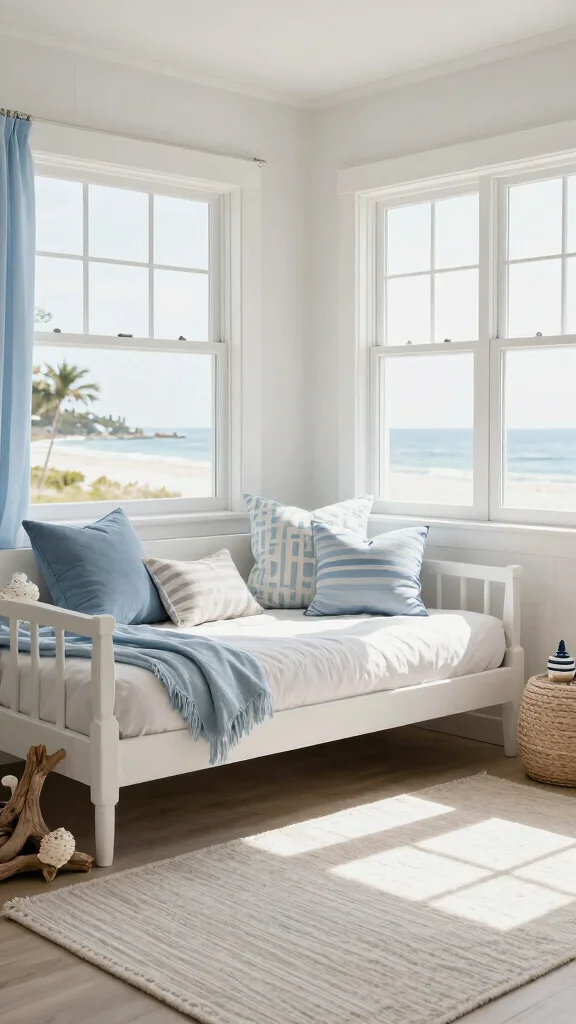 11 Reading Room Daybed Ideas for a Space That Does Double Duty - 8. Coastal Retreat Daybed 1