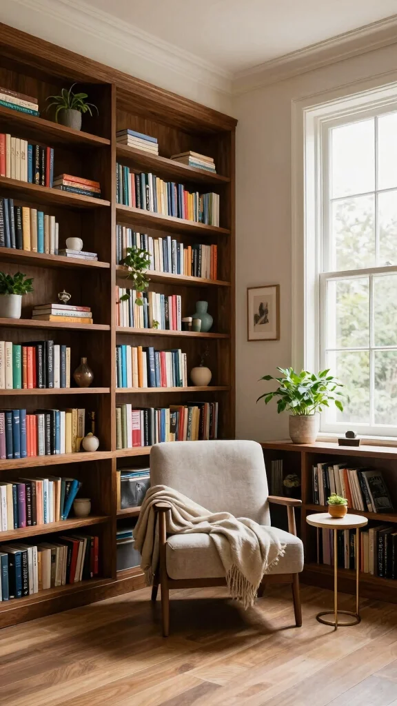 11 Reading Room Furniture Ideas for a Cozy and Functional Space - 2. Built-in Bookshelves 1