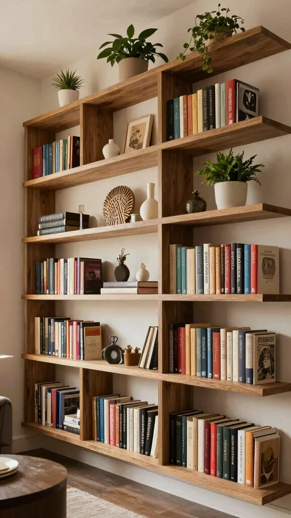 11 Reading Room Furniture Ideas for a Cozy and Functional Space - 8. Elegant Decorative Shelving 1