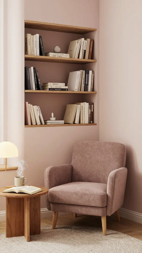 11 Reading Room Furniture Layout Ideas for Comfort and Flow - 1. Corner Nook with Built-In Shelves 1