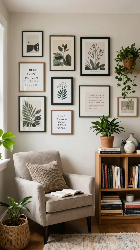 11 Reading Room Furniture Layout Ideas for Comfort and Flow - 10. Incorporate Art and Personal Touches 1