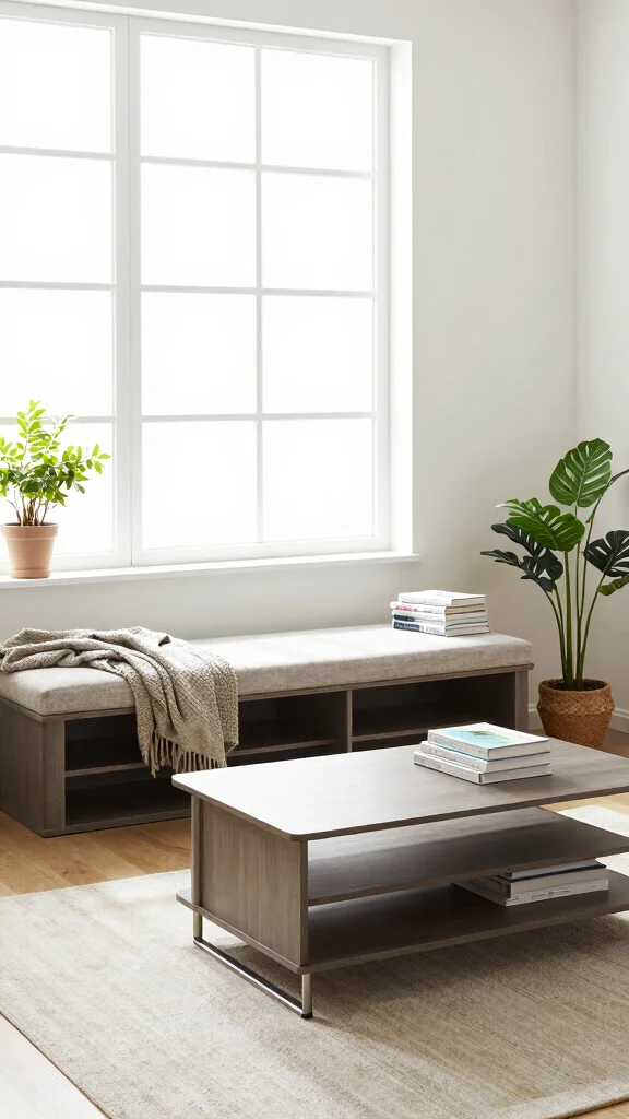 11 Reading Room Furniture Layout Ideas for Comfort and Flow - 3. Multi-Functional Furniture 1