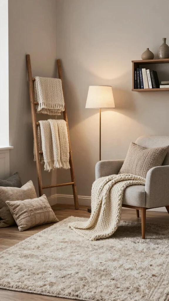 11 Reading Room Furniture Layout Ideas for Comfort and Flow - 6. Layered Textures 1