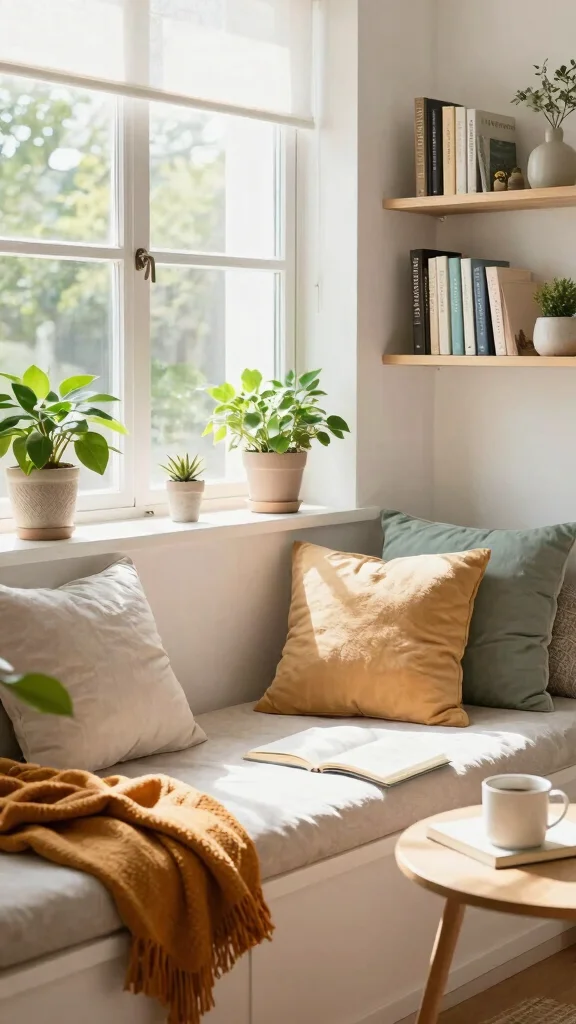 11 Reading Room Furniture Layout Ideas for Comfort and Flow - 7. A Window Seat Retreat 1