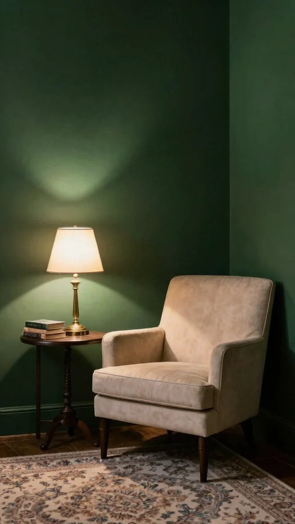 11 Reading Room Paint Colors That Feel Calm and Inviting - 8. Deep Forest Green 1
