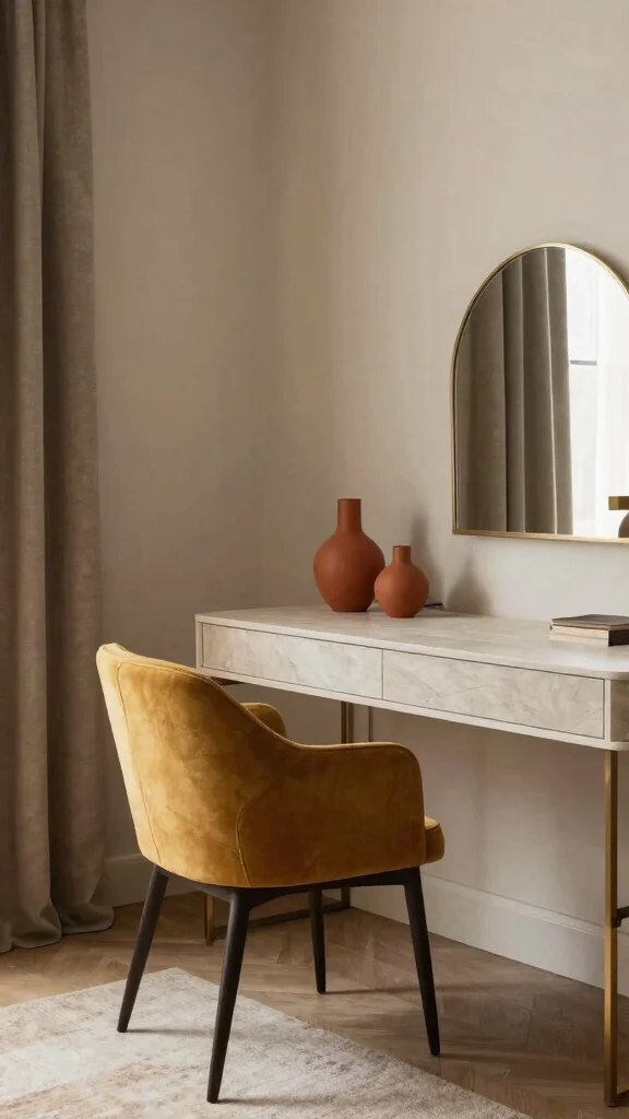 11 Serene Luxury Study Room Ideas for a Calm and Elegant Space - 11. Warm Color Accents 1