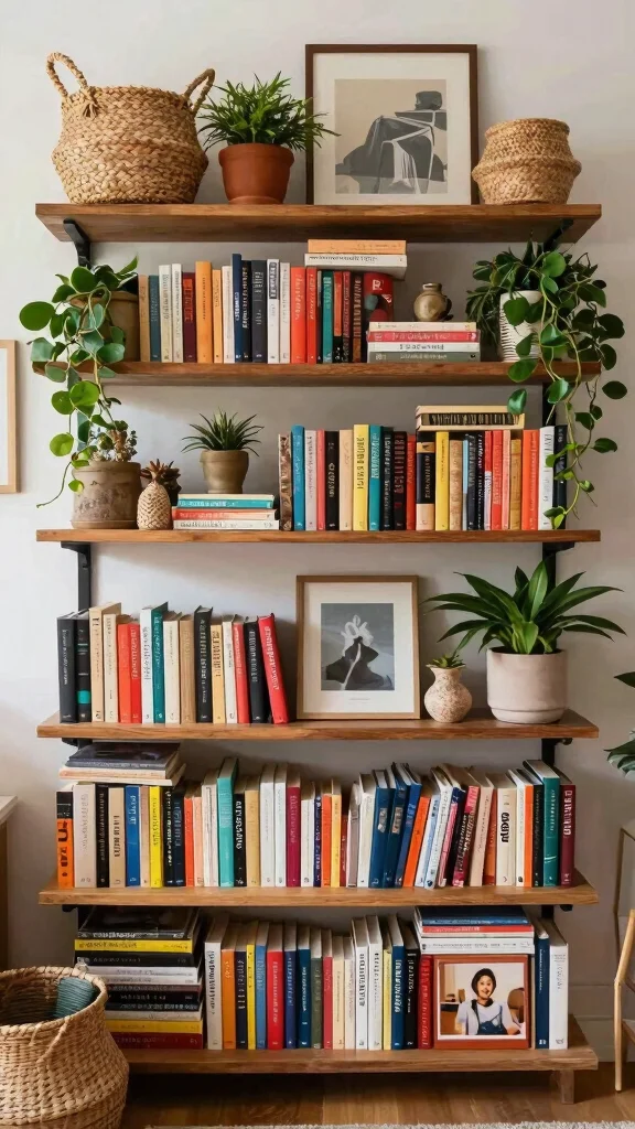 11 Study Room Bookshelf Ideas That Make Books the Focal Point - 7. Bohemian Bookshelf 1