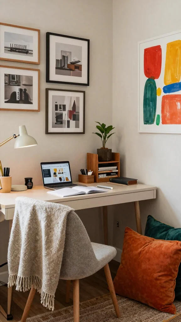 11 Study Room Renovation Ideas to Create a Proper Workspace at Home - 4. Add Personal Touches with Decor 1