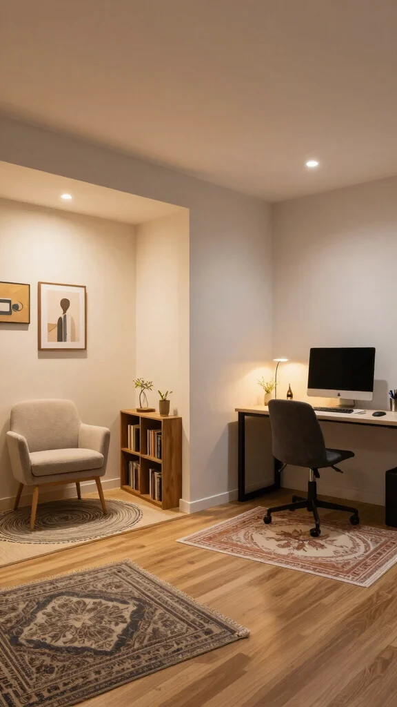 11 Study Room Renovation Ideas to Create a Proper Workspace at Home - 8. Create Zones for Different Activities 1