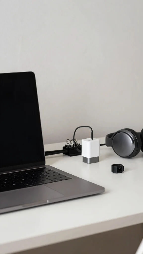 11 Study Room Setup Ideas for a More Focused and Productive Day - 10. Keep Tech Organized 1