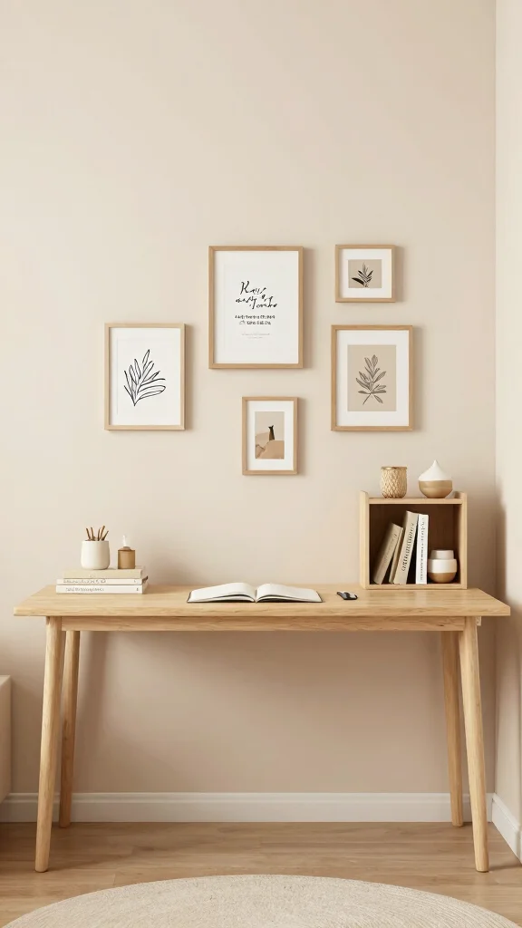 11 Study Room Setup Ideas for a More Focused and Productive Day - 6. Personalize with Minimal Decor 1