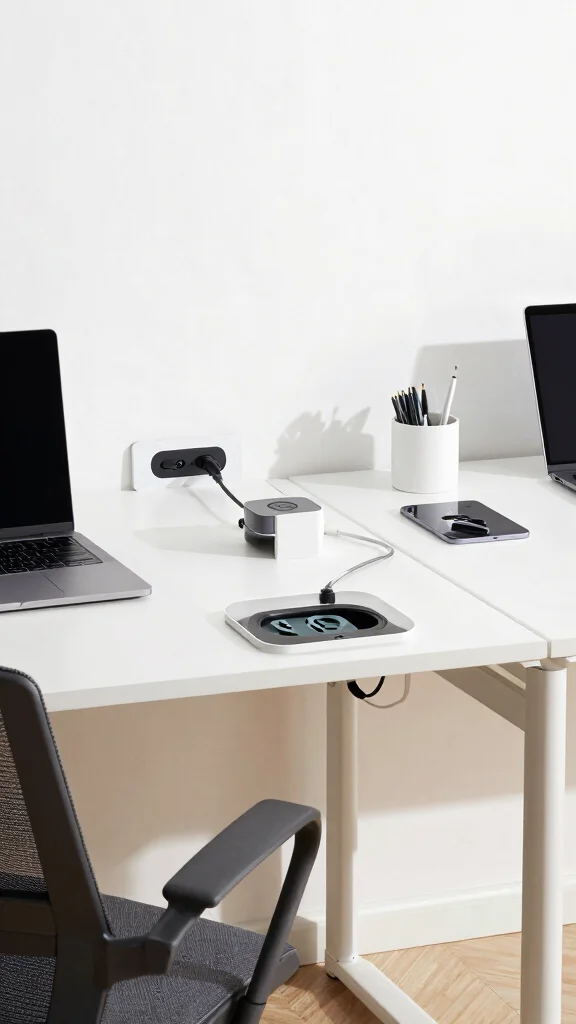 11 Study Room Table Ideas for Every Style From Minimal to Bold - 10. Tech-Savvy: Tech Integration Desks 1