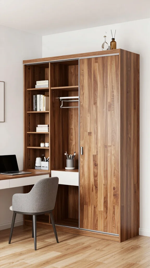 11 Study Room Wardrobe Design Ideas That Hide Storage Beautifully - 2. Built-In Wardrobes for Seamless Integration 1