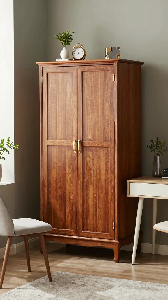 11 Study Room Wardrobe Design Ideas That Hide Storage Beautifully - 8. Vintage-Inspired Wardrobe Designs 1