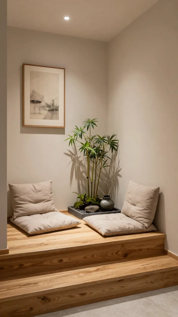 11 Under Stairs Reading Room Ideas That Turn Dead Space Into Magic - 10. A Zen Oasis 1