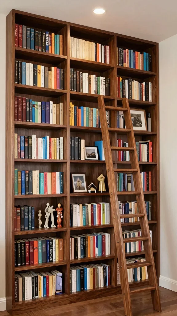 12 Home Library Reading Room Ideas for a Dreamy Book Lover Space - 2. Create a Wall of Books 1