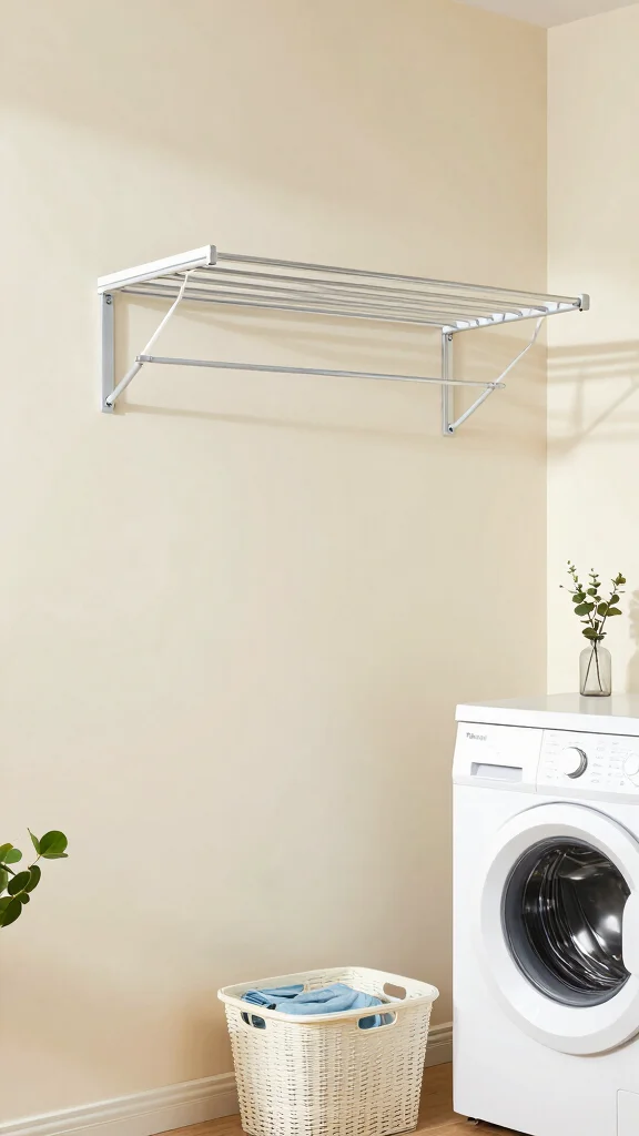 12 IKEA Laundry Room Ideas That Are Smart, Stylish, and Affordable - 11. Installation of a Drying Rack 1