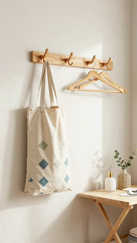 12 IKEA Laundry Room Ideas That Are Smart, Stylish, and Affordable - 4. Stylish Wall Hooks for Quick Access 1