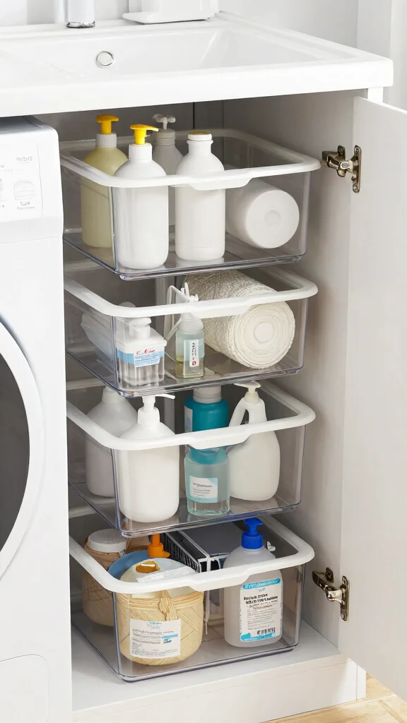 12 IKEA Laundry Room Ideas That Are Smart, Stylish, and Affordable - 8. Under-Sink Organization 1