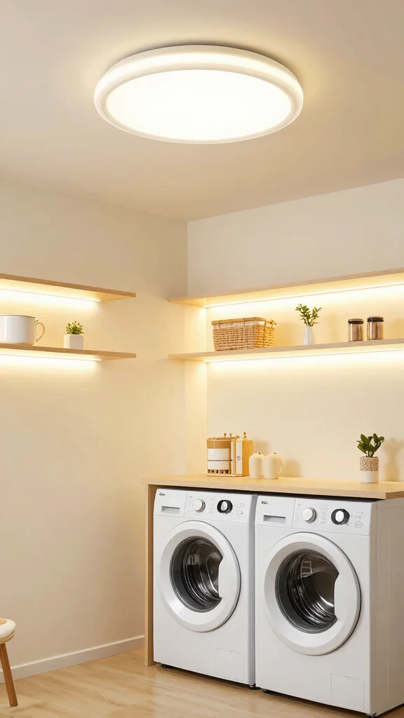 12 IKEA Laundry Room Ideas That Are Smart, Stylish, and Affordable - 9. Bright Lighting Solutions 1