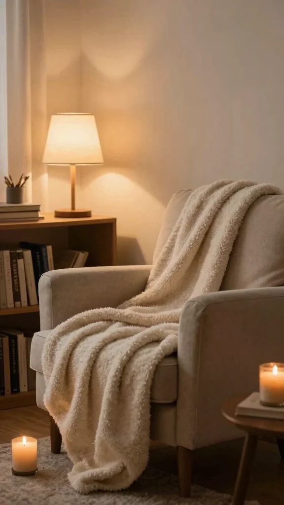 12 Japandi Reading Room Ideas for a Calm and Minimal Book Space - 12. Creating a Cozy Atmosphere 1